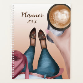 Coffee Girl Watercolor Planner Planer