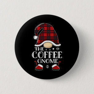 Coffee Gnome Buffalo Kariert passende Familie Weih Button