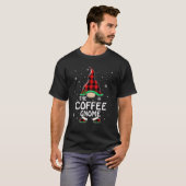 Coffee Gnome Buffalo Plaid Matching Family Christm T-Shirt (Vorne ganz)