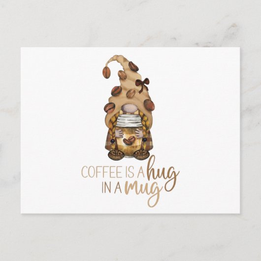 Coffee Gnome Family - Weihnachten Weihnachtsgesche Postkarte (Vorderseite)