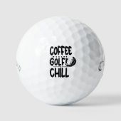 Coffee Golf Chill, Personalisiert Callaway Superso Golfball (Vorderseite)