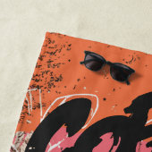 Coffee Graffiti Pop Art Beans Strandtuch (Beispiel)