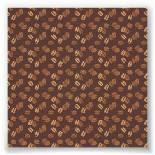 Coffee Grains Beans Dark Roast Brown Caffeine Fotodruck (Vorne)