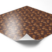 Coffee Grains Beans Dark Roast Brown Caffeine Fotodruck (Ecke)