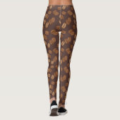 Coffee Grains Beans Dark Roast Brown Caffeine Leggings (Rückseite)