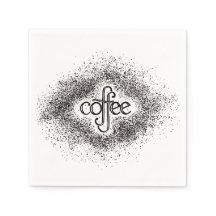 Coffee Grounds Cocktail Napkins (2 Sets von 50)