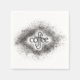 Coffee Grounds Cocktail Napkins (2 Sets von 50) Serviette
