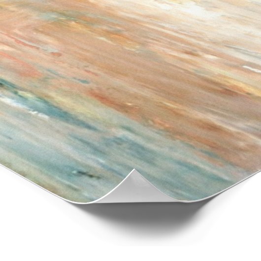 "Coffee" Grüne Abstrakte Kunst Poster (Ecke)