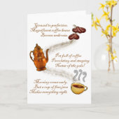 Coffee Haiku Greeting Card Karte (Gelbe Blume)