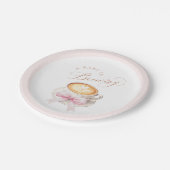 Coffee Heart Latte Baby Shower Pappteller (Schrägansicht)