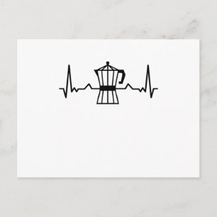 Coffee Heartbeat Coffein Geschenke Postkarte