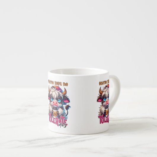 Coffee Helps Me Tolerate Idiots Espressotasse (Vorderseite Rechts)