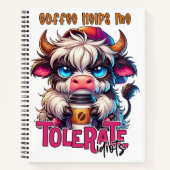 Coffee Helps Me Tolerate Idiots Notizblock (Vorderseite)