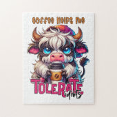 Coffee Helps Me Tolerate Idiots  Puzzle (Vertikal)