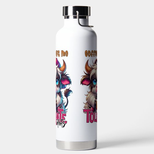 Coffee Helps Me Tolerate Idiots  Trinkflasche (links)