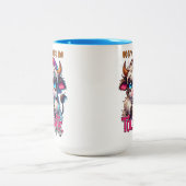 Coffee Helps Me Tolerate Idiots  Zweifarbige Tasse (Mittel)