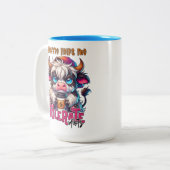 Coffee Helps Me Tolerate Idiots  Zweifarbige Tasse (Vorderseite Links)