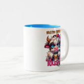 Coffee Helps Me Tolerate Idiots  Zweifarbige Tasse (VorderseiteRechts)