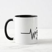 Coffee-Herzschlag-One-Line-Kunst-Tasse Tasse (Links)