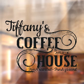 Coffee House Custom Business Fensteraufkleber (Blatt 2)