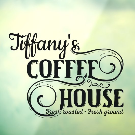 Coffee House Custom Business Fensteraufkleber (Blatt 3)