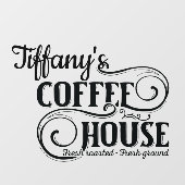 Coffee House Custom Business Fensteraufkleber (Blatt)