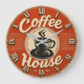 Coffee House Große Wanduhr (Vorderseite)