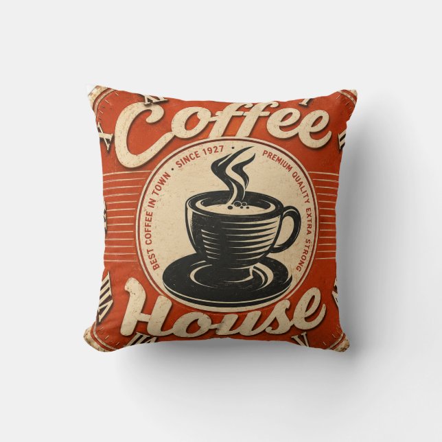 Coffee House  Kissen (Vorderseite)