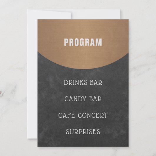 Coffee House Logo Grand Opening Copper and Black Einladung (Rückseite)