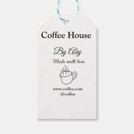 Coffee house made with love add text website socia geschenkanhänger