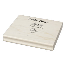Coffee house made with love add text website socia gummistempel