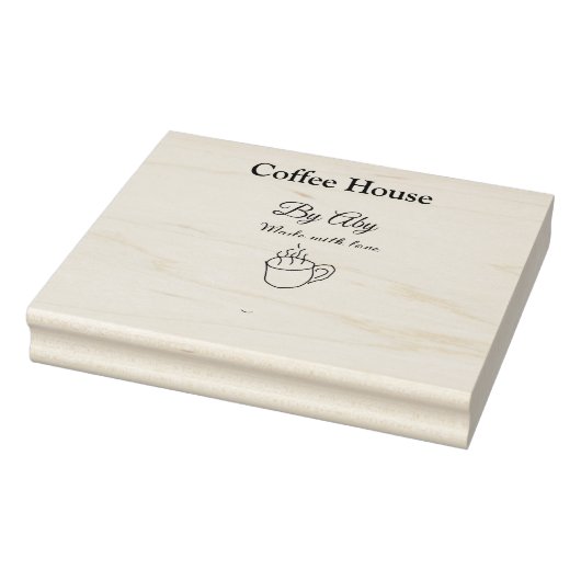 Coffee house made with love add text website socia gummistempel (Stempel)