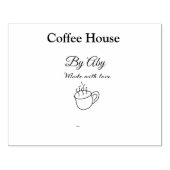 Coffee house made with love add text website socia gummistempel (Prägung)