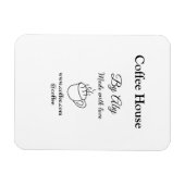 Coffee house made with love add text website socia magnet (Horizontal)