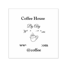 Coffee house made with love add text website socia permastempel