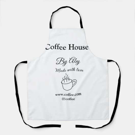 Coffee house made with love add text website socia schürze (Vorderseite)