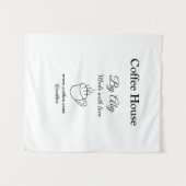 Coffee house made with love add text website socia wandteppich (Vorderseite (Horizontal))