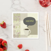 Coffee House Menu Paper Napkins Serviette (Beispiel)