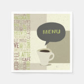 Coffee House Menu Paper Napkins Serviette (Vorderseite)