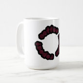Coffee Hustle Repeat-Motivierend Typografie Kaffeetasse (Vorderseite Links)