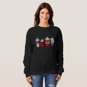 Coffee Ice Cream Red And Blue 4th of July Sweatshirt (Vorne ganz)