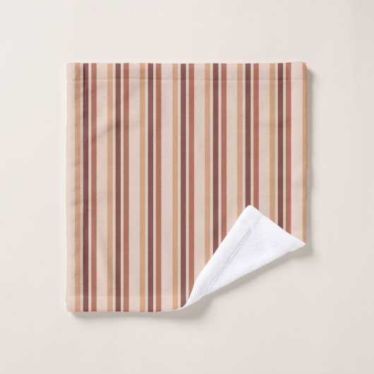 Coffee Images Stripe Muster Monogramm Badhandtuch Set (Waschlappen)