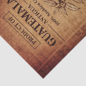 Coffee Info Text On Burlap Sack Bag FD5 Decoupage Seidenpapier (Ausschnitt)