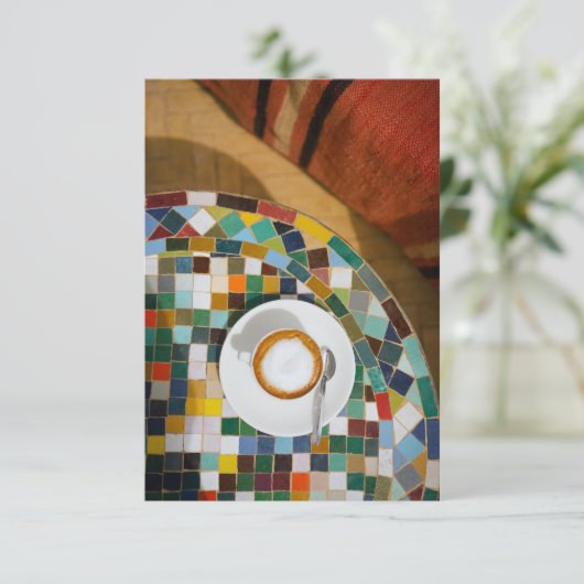 Coffee Invitation Greeting Card (Stehend Vorderseite)