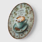 Coffee Is Always a Good Idea Große Wanduhr (Winkel)