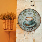 Coffee Is Always a Good Idea Große Wanduhr