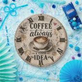 Coffee Is Always a Good Idea  Rustic Café Decor Pappteller (Party)