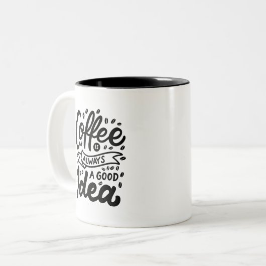 Coffee is Always a Good Idea, Zweifarbige Tasse (Vorderseite Links)