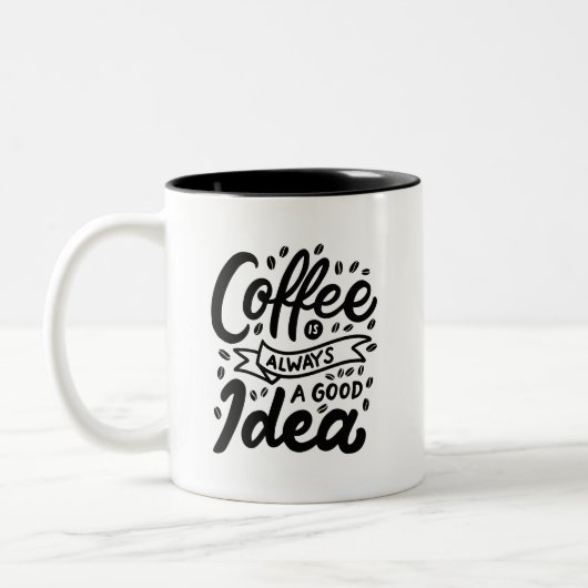 Coffee is Always a Good Idea, Zweifarbige Tasse (Links)
