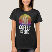 Coffee Is Life Women Coffee Love Skeleton Caffin T-Shirt (Vorderseite)